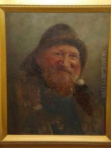 Portrait Of A Fisherman Smoking A Pipe