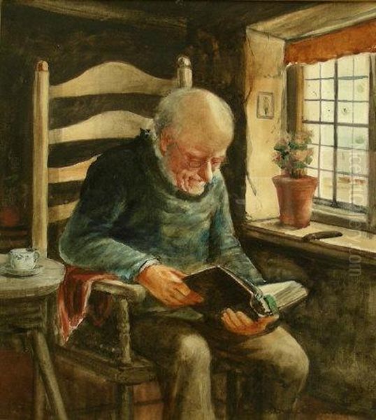 Fisherman Reading - view 1