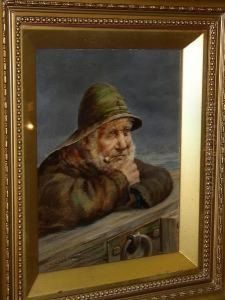 An Old Salt; A Fisherman's Wife, Both Signed 'd.w. Haddon', Oil On Board by David W. Haddon
