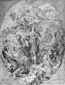 King Louis XV giving Peace to Europe, after Franois Le Moyne