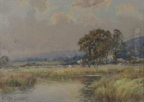 River Landscape With Trees And Figures - view 1