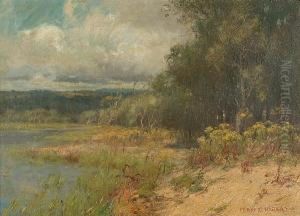 A River Landscape, Possibly The Vale Of Glamorgan A River Landscape, Possibly The Vale Of Glamorgan