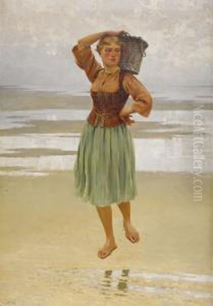 Ostronplockerska Pa Stranden - view 1