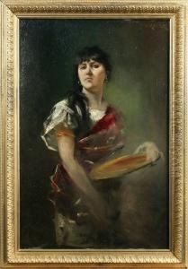 Spanjorska, Signerad by August Wilhelm Nikolaus Hagborg