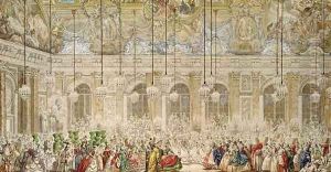 The Masked Ball at the Galerie des Glaces, 17th February 1745 by Charles-Nicolas II Cochin