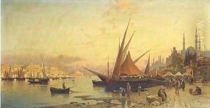 View of the Bosphorus, Constantinople by Hermann David Solomon Corrodi