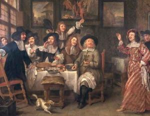 The Artists' Meal by Gonzales Coques