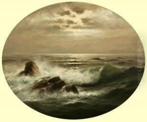 Moonlit Seascape by Nels Hagerup