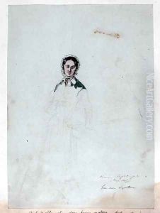 An unfinished portrait of Florence Nightingale (1820-1910) 1856 by George Cadogan
