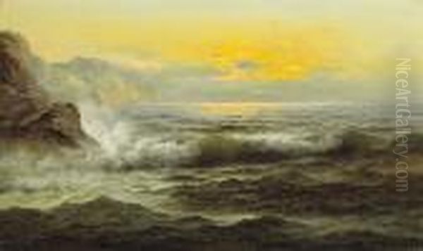Waves At Sunset - view 1