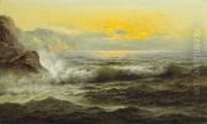 Waves At Sunset by Nels Hagerup