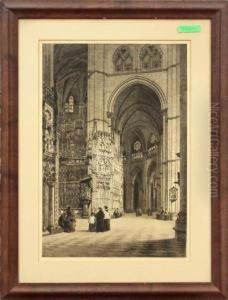 South Aisle Of A Cathederal by Axel Herman Haig