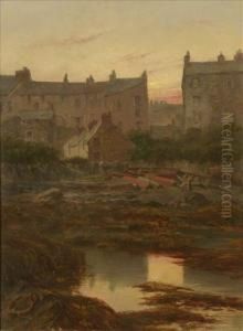 View Of The Rear Of Houses In A Town by Axel Herman Haig