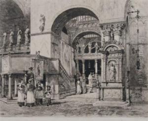 Church Scene by Axel Herman Haig