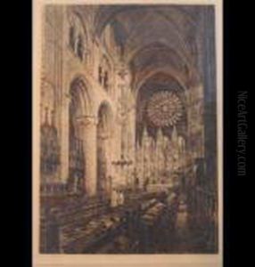Interior Of Durham Cathedral by Axel Herman Haig