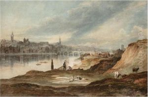 View Of Newcastle Upon Tyne From The Banks Of The Tyne