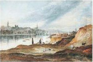 View Of Newcastle-upon-tyne From The Banks Of The Tyne
