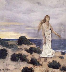Woman by the Sea, 1887 by Pierre Cecile Puvis de Chevannes