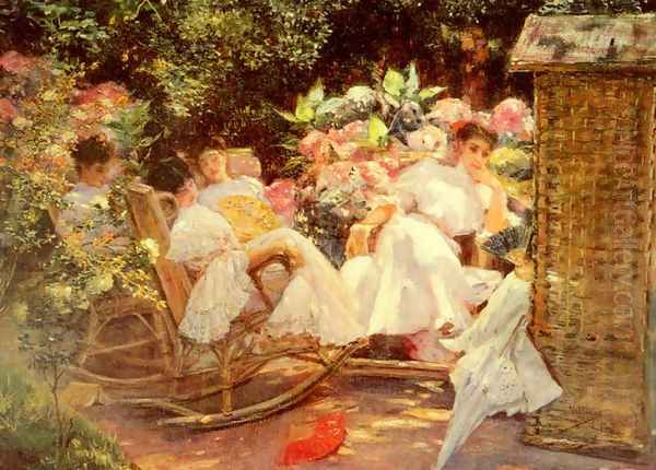 Ladies In A Garden - view 1