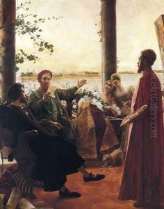 Patrons of the Arts by Jose Villegas y Cordero