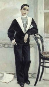 Portrait of Manuel Ramos Villegas, Full Legnth by Jose Villegas y Cordero