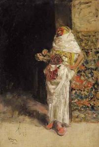 The guard of the harem at rest by Jose Villegas y Cordero