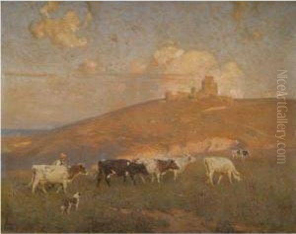 The Close Of Day; A Sussex Chalk Pit - view 1