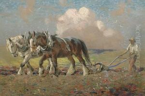 A Plough Team At Work