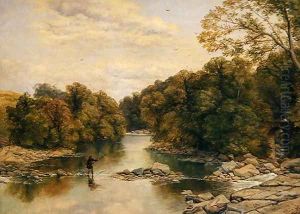 The River Tees at Rokeby, Yorkshire, c.1860 by Thomas Creswick