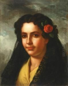 Portrait Of A Spanish Beauty by George Henry Hall