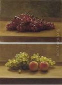 Grapes; And Grapes And Peaches: A Pair Of Works by George Henry Hall