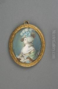 Portrat Einer Jungen Dame Mit
 Muff. by Peter Adolf Hall