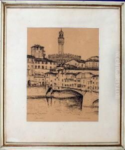 Florenz - Blick Uber Den Arno Mit Ponte Vecchio Und Palazzo Vecchio by Richard Hall