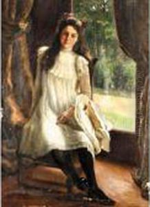 Portrait Of A Young Lady by Richard Hall