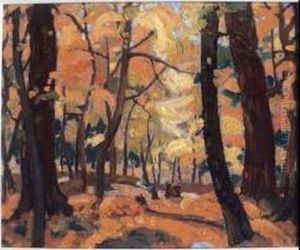 Autumn Woods
Oil On Board by Joseph Sydney Hallam