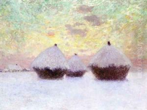 Haystacks in the Snow by Emil Claus