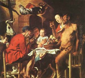 The Satyr and the Peasant Family by Benjamin Gerritsz. Cuyp