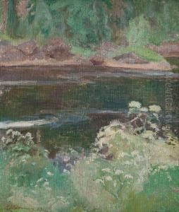 Summer Flowers By The Stream by Pekka Halonen