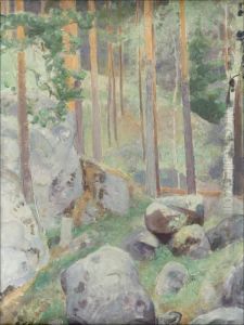 "metsainen Rinne". by Pekka Halonen