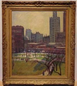 Bryant Park by Samuel Halpert