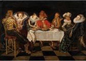 Scene De Banquet Dans Un Interieur by Dirck Hals