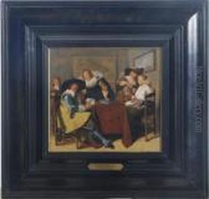 A Merry Company Playing Cards by Dirck Hals