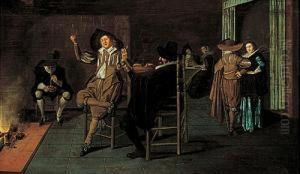 Personnages Dans Un Interieur by Dirck Hals