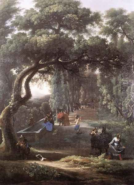 Figures in a Tree-lined Avenue 1640s - view 1