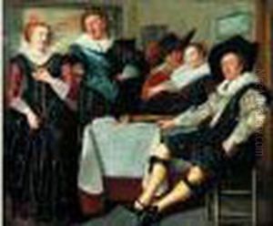 Une Reunion D'elegants by Dirck Hals