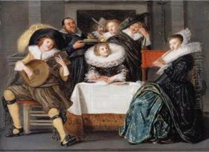 A Merry Company Making Music by Dirck Hals