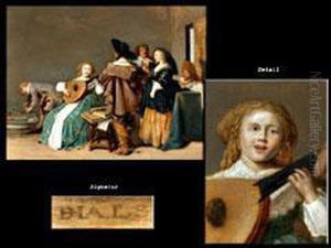 Elegante Gesellschaft Bei Musik Und Wein by Dirck Hals