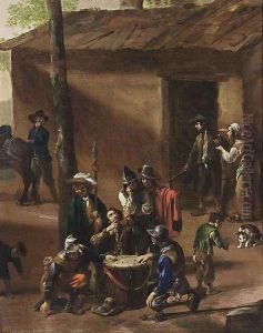Soldiers Playing Dice 1630s by Michelangelo Cerquozzi