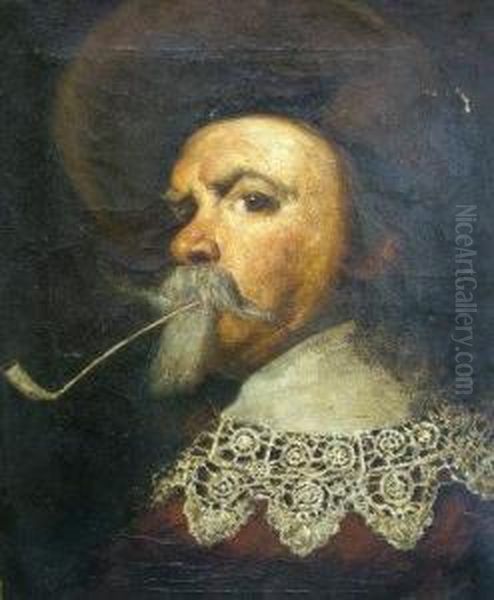 Gentleman Smoking A Clay Pipe - view 1