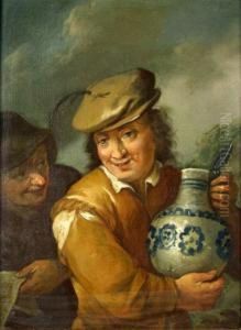 Man Holding A Jug